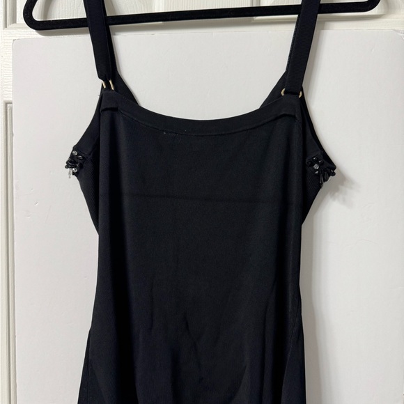 YUKA TANK S Black Jeweled V Neck Adj Straps NWOT - Picture 10 of 11